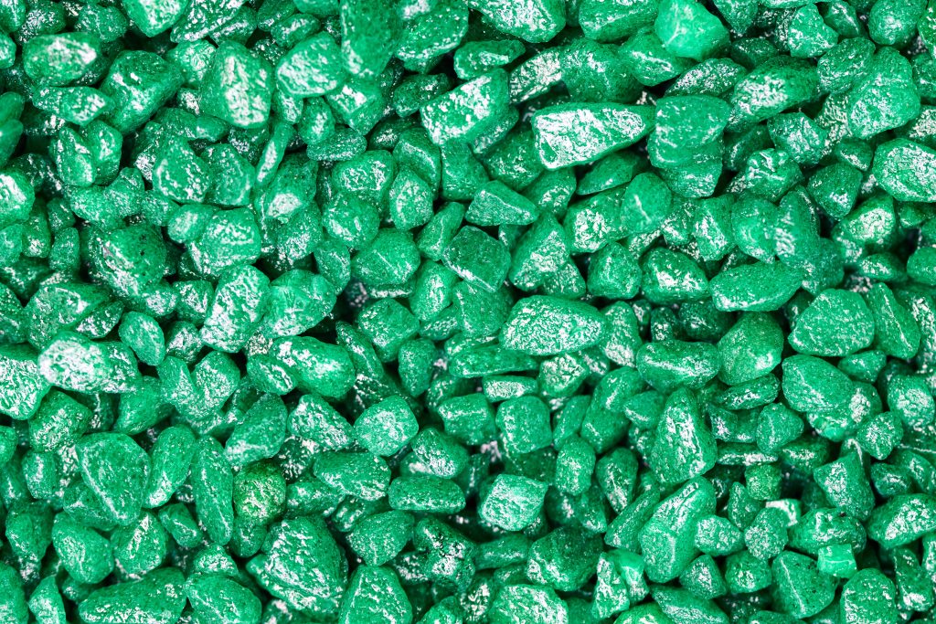 Glitter emerald stones for decoration